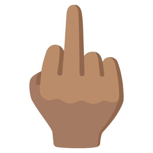 Middle Finger: Medium Skin Tone as drawn by Google in 15.0