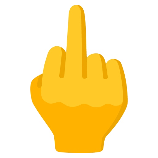 Middle Finger as drawn by Google in 15.0