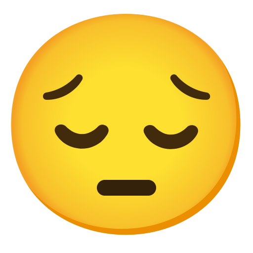 Pensive Face, the previous design