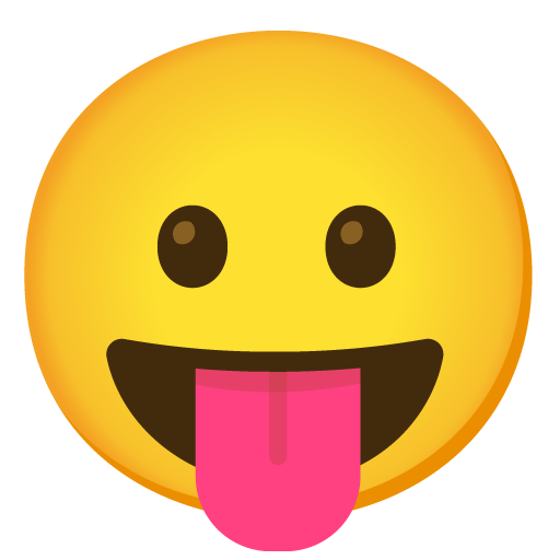 Face with Tongue as drawn by Google in 15.0