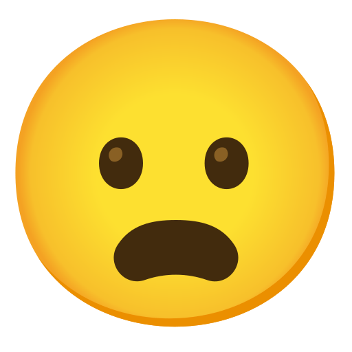 Frowning Face with Open Mouth, the previous design