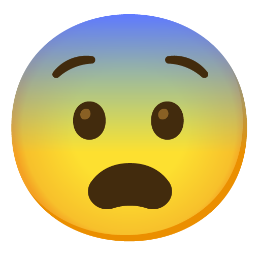 Fearful Face as drawn by Google in 15.0