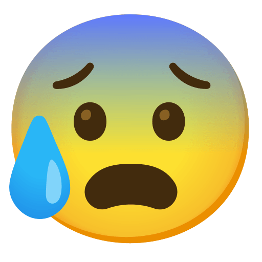 Anxious Face with Sweat, the previous design