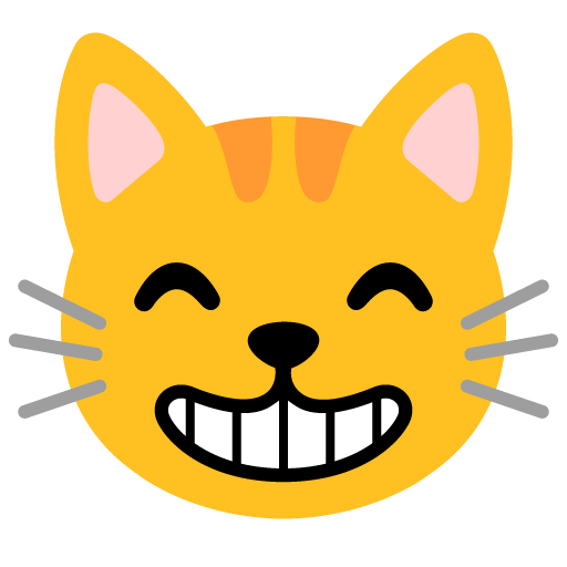 Grinning Cat with Smiling Eyes as drawn by Google in 15.0
