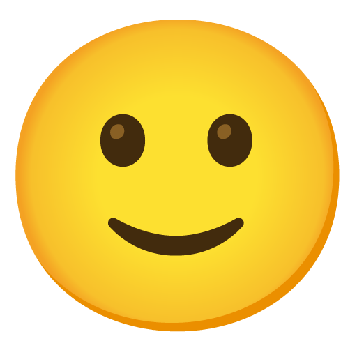 وجه بابتسامة بسيطة as drawn by Google in 15.0