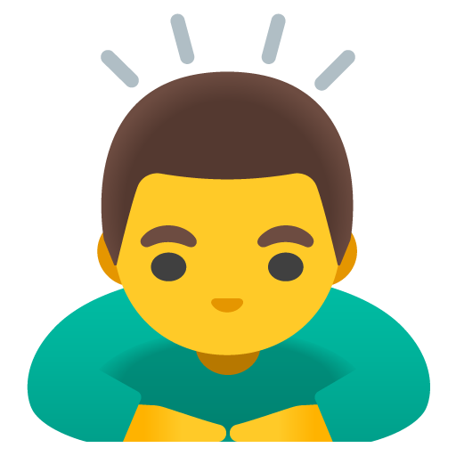 Sich Verbeugender Mann as drawn by Google in 15.0