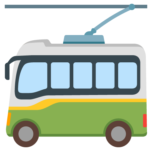 Trolleybus as drawn by Google in 15.0