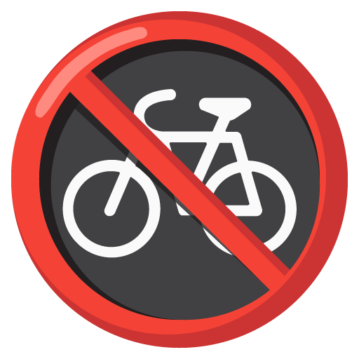 No Bicycles as drawn by Google in 15.0