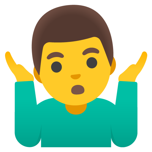Man Shrugging as drawn by Google in 15.0