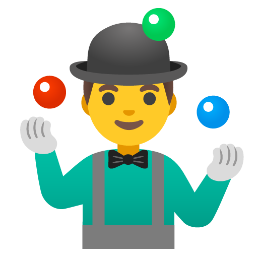 Man Juggling as drawn by Google in 15.0