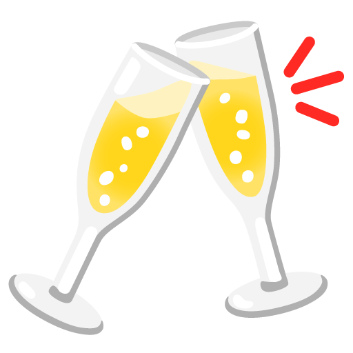Clinking Glasses as drawn by Google in 15.0