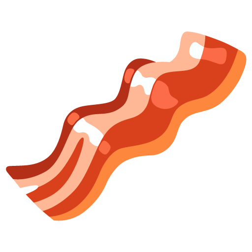 Bacon as drawn by Google in 15.0