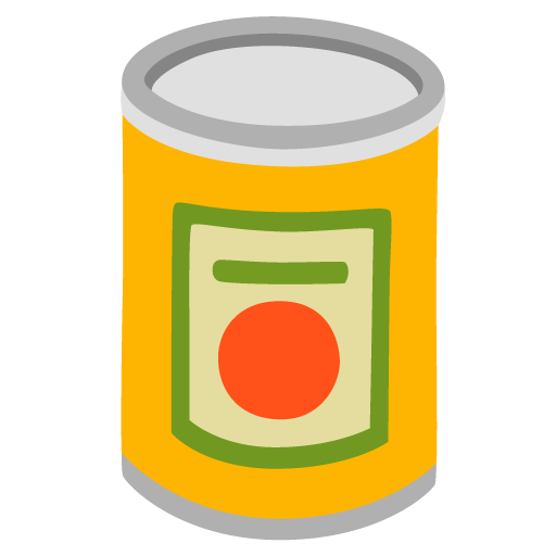 Canned Food as drawn by Google in 15.0