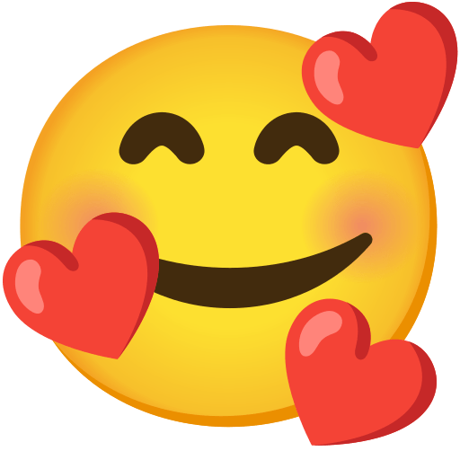 Smiling Face with Hearts, the previous design