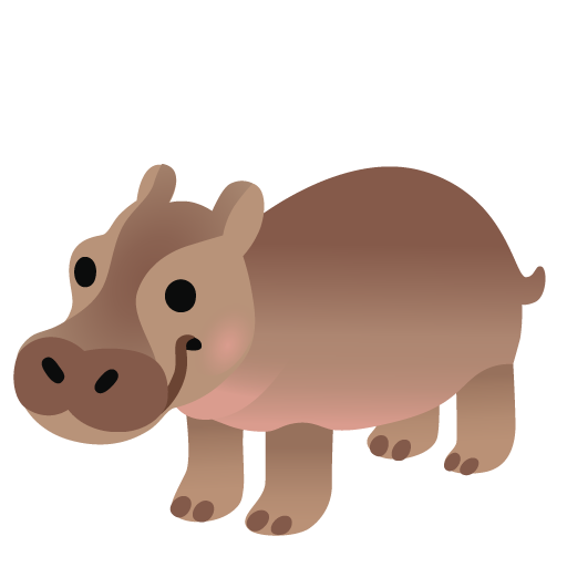 Hippopotamus as drawn by Google in 15.0