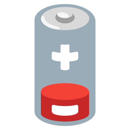 Low Battery as drawn by Google in 15.0