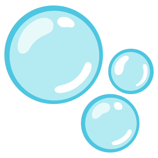 Bubbles as drawn by Google in 15.0