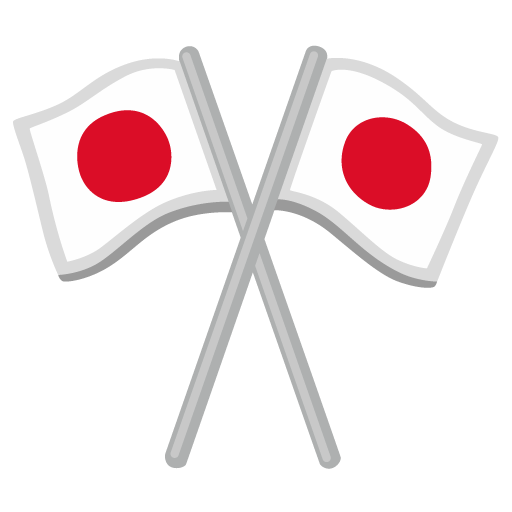 Crossed Flags as drawn by Google in 15.1