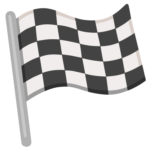 Chequered Flag as drawn by Google in 15.1
