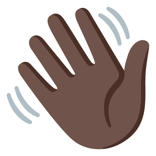Waving Hand: Dark Skin Tone, the previous design