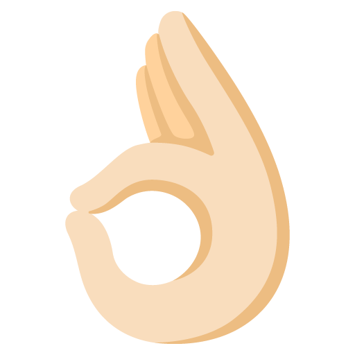 OK Hand: Light Skin Tone, the previous design