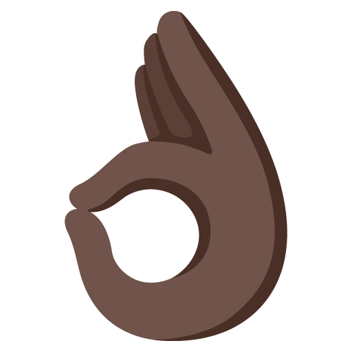 OK Hand: Dark Skin Tone, the previous design