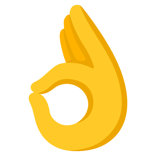 OK Hand as drawn by Google in 15.1