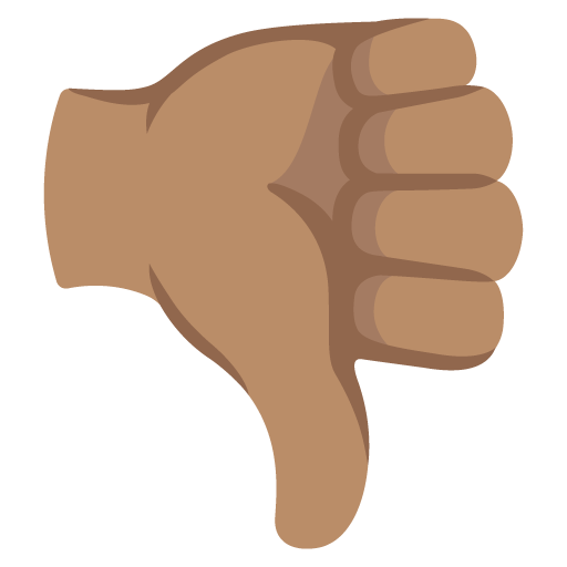 Thumbs Down: Medium Skin Tone as drawn by Google in 15.1
