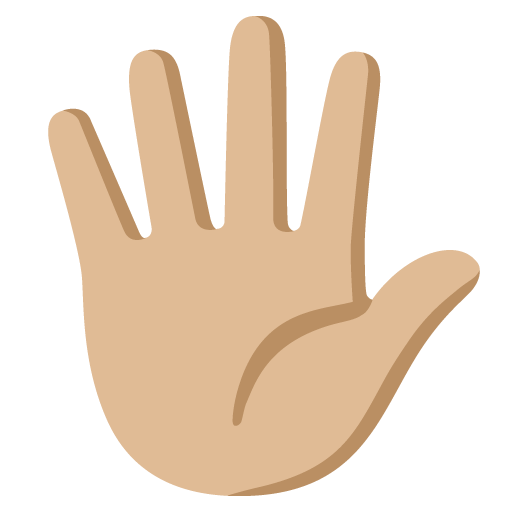 Hand with Fingers Splayed: Medium-Light Skin Tone, the previous design