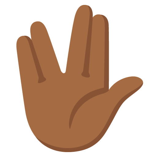 Vulcan Salute: Medium-Dark Skin Tone, the previous design