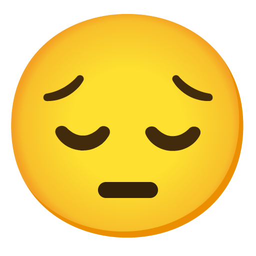 Pensive Face, the previous design