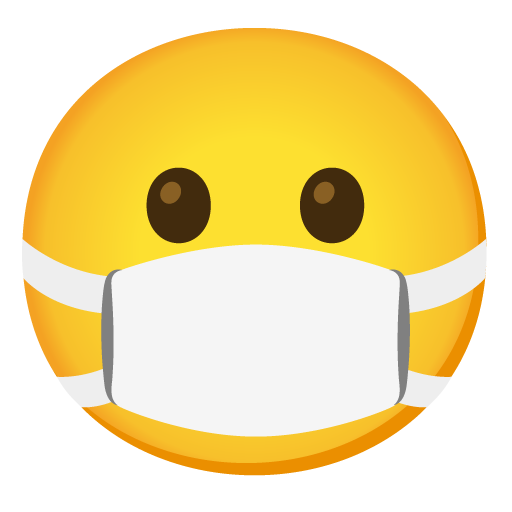 Face with Medical Mask as drawn by Google in 15.1