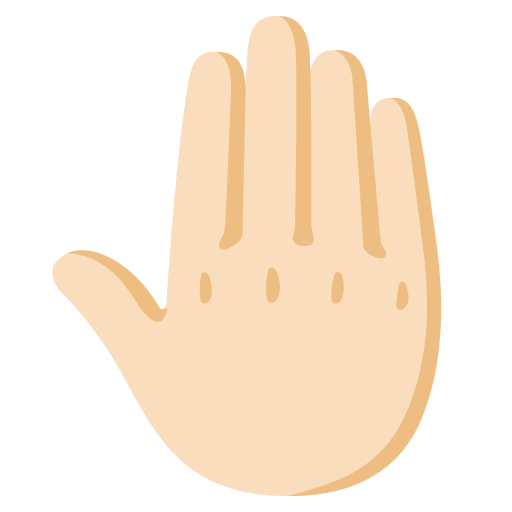 Raised Back of Hand: Light Skin Tone, the previous design