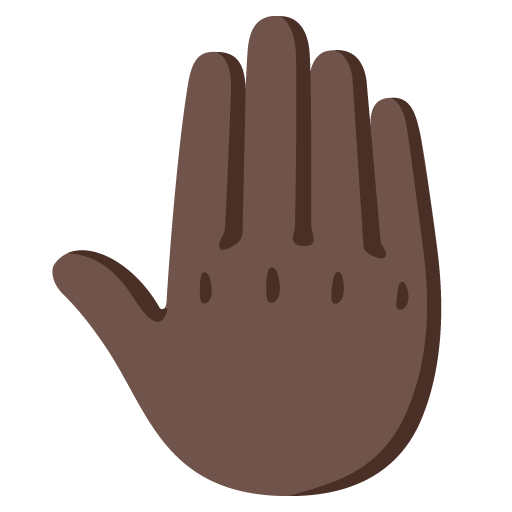 Raised Back of Hand: Dark Skin Tone, the previous design
