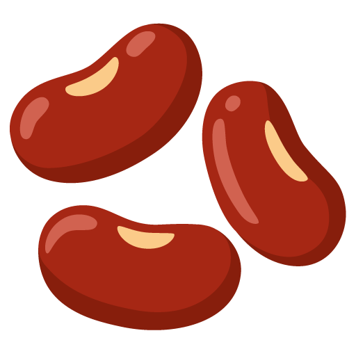 Beans as drawn by Google in 15.1