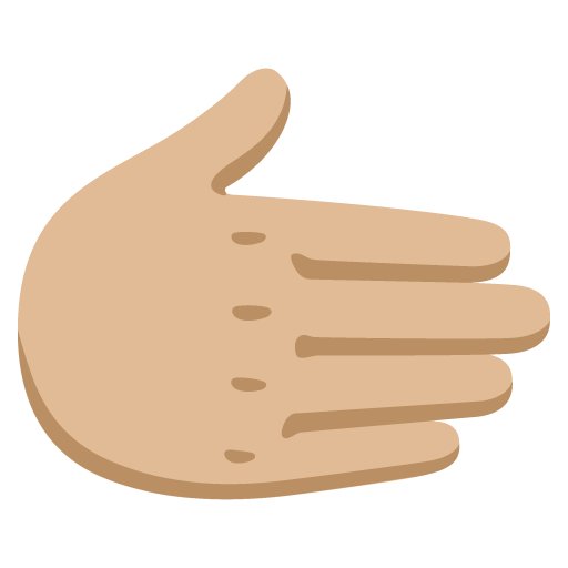 Rightwards Hand: Medium-Light Skin Tone, the previous design