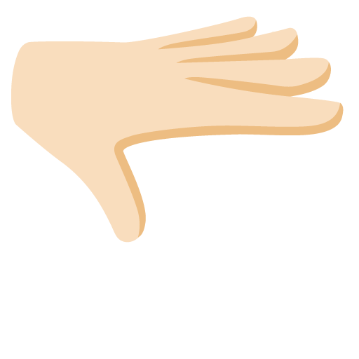 Palm Down Hand: Light Skin Tone, the previous design