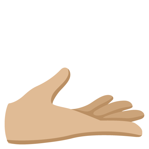 Palm up Hand: Medium-Light Skin Tone, the previous design