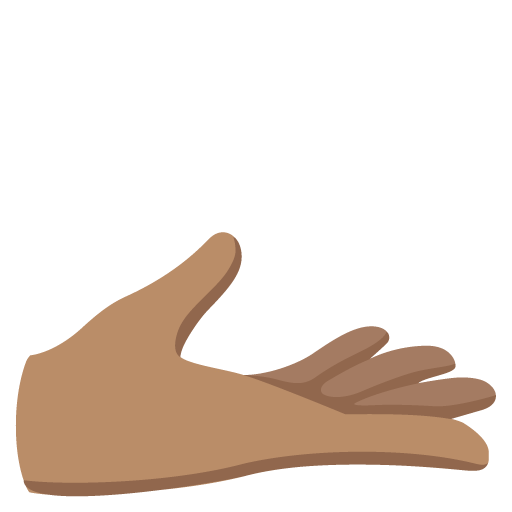 Palm up Hand: Medium Skin Tone, the previous design