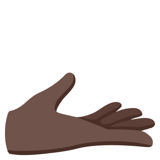 Palm up Hand: Dark Skin Tone, the previous design