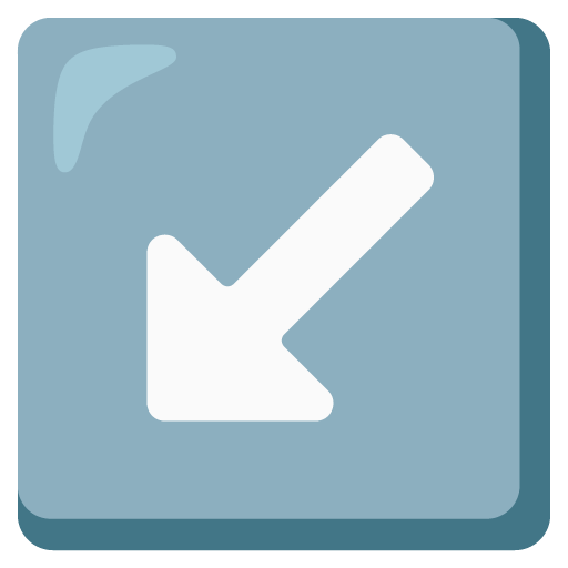 Down-Left Arrow as drawn by Google in 15.1