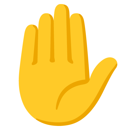 Raised Hand as drawn by Google in 15.1