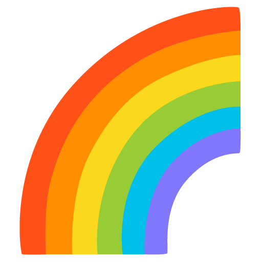 Rainbow as drawn by Google in 16.0 June 2025 Update