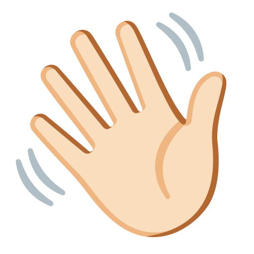 Waving Hand: Light Skin Tone as drawn by Google in 16.0 June 2025 Update