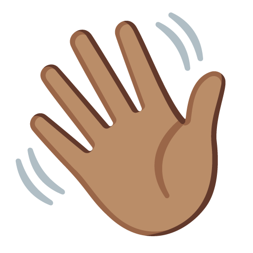Waving Hand: Medium Skin Tone as drawn by Google in 16.0 June 2025 Update