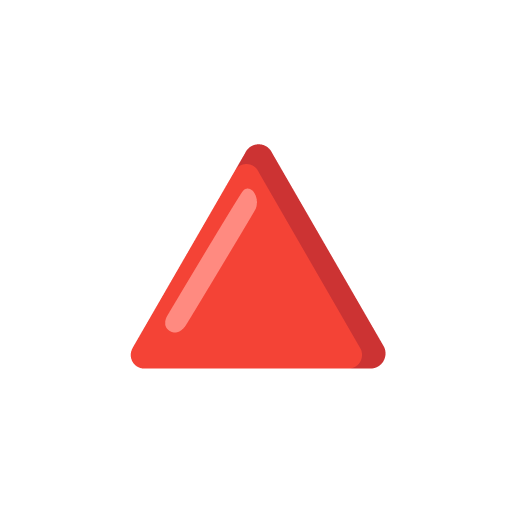 Triangolo Rosso Con Punta Verso L’alto as drawn by Google in 16.0 June 2025 Update