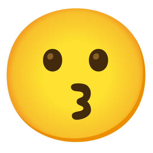 Kissing Face as drawn by Google in 16.0 June 2025 Update