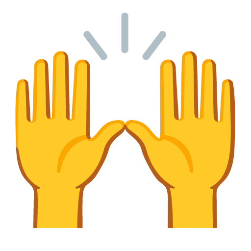 Zwei Erhobene Handflächen as drawn by Google in 16.0 June 2025 Update