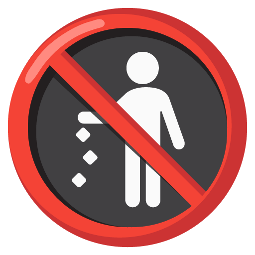 No Littering as drawn by Google in 16.0 June 2025 Update