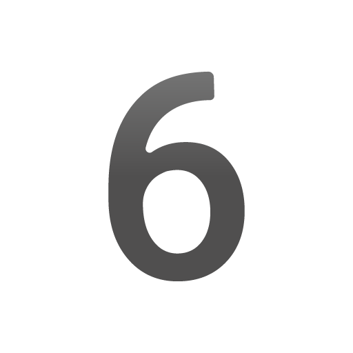 Digit Six as drawn by Google in 16.0 June 2025 Update